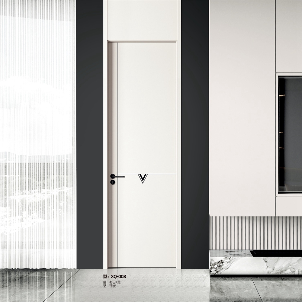 凱洛豪木門XQ-008衫白+黑